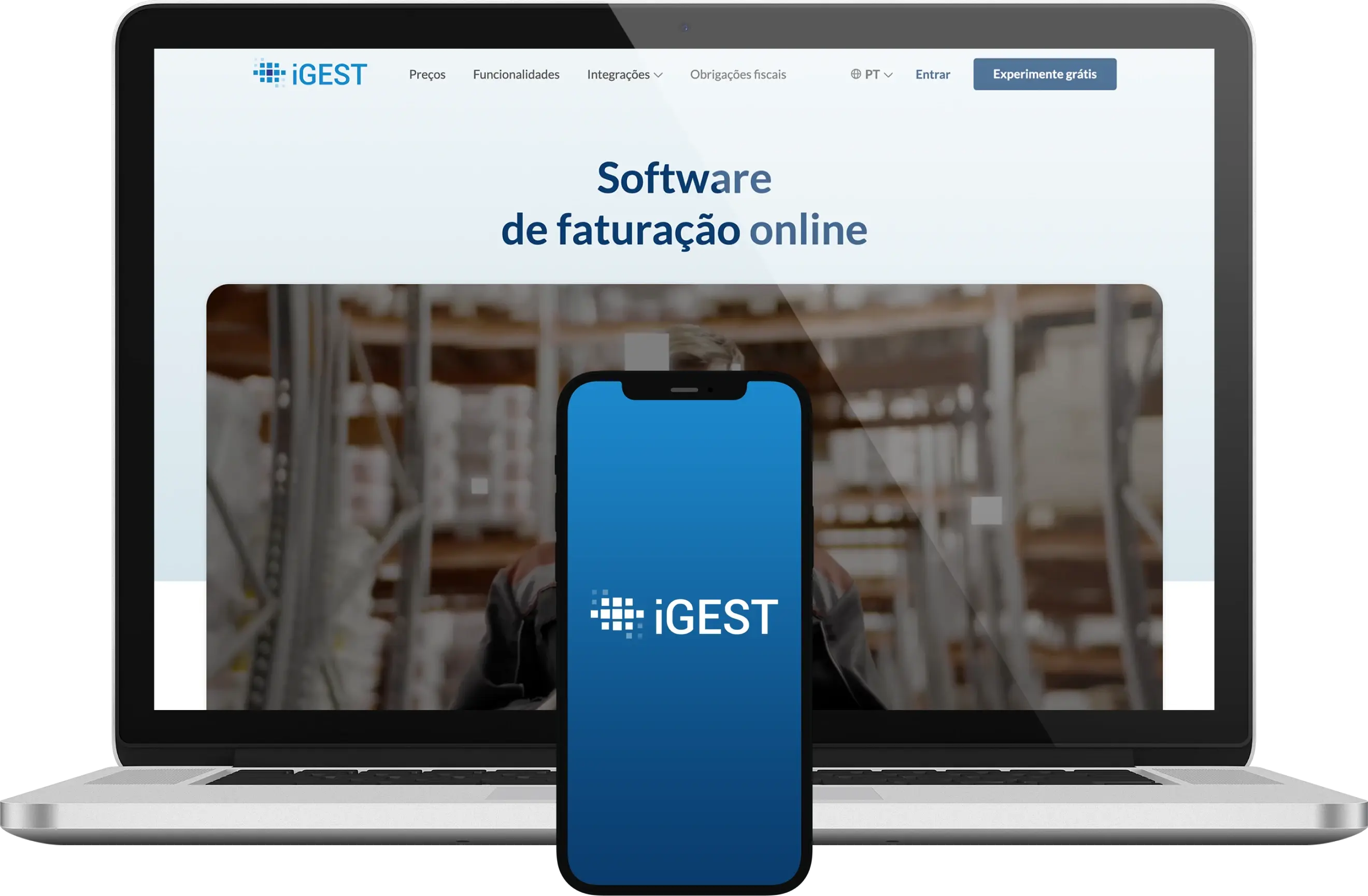 Billing software iGEST's website and mobile app