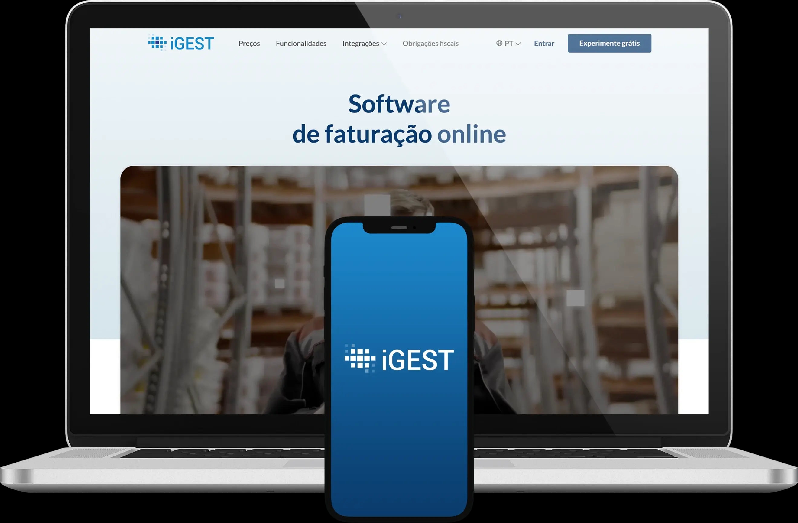 Billing software iGEST's website and mobile app